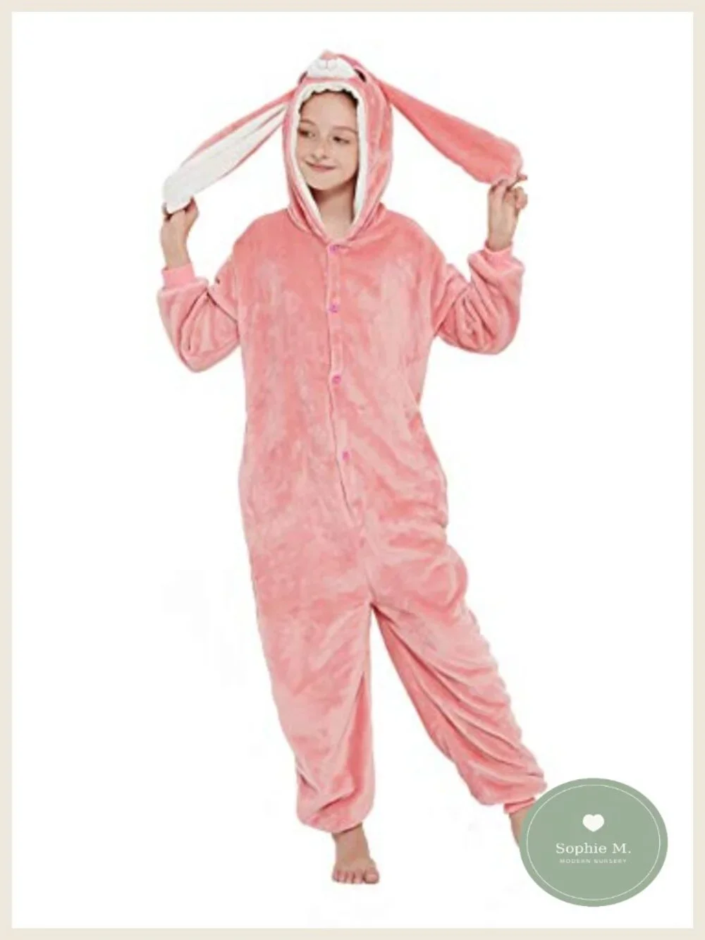 Kids Bunny Onesie Pajamas Fleece Cosplay Costume